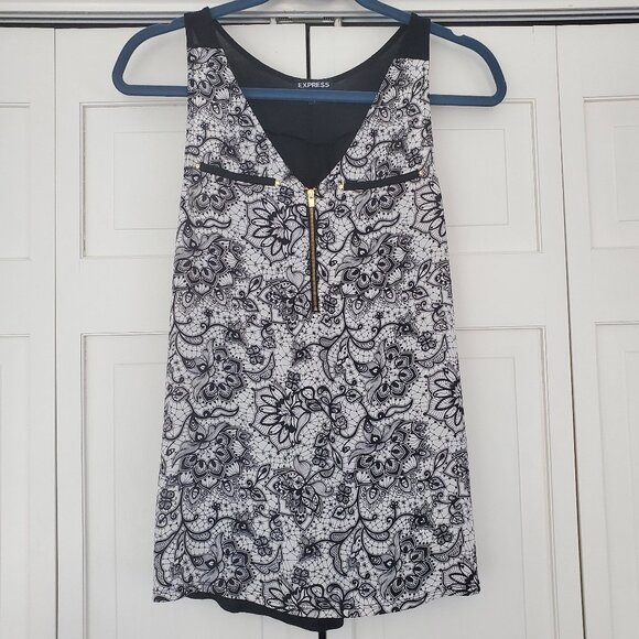 Express Sleeveless Top Paisley Print S - Picture 1 of 11